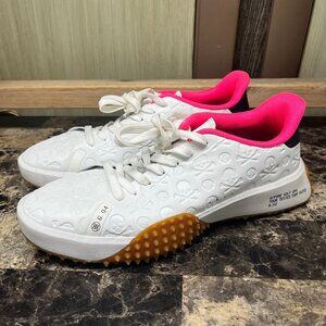G/Fore G.112 Golf Shoes Skull Embossed White/Pink Women's Size 9 GMF000086